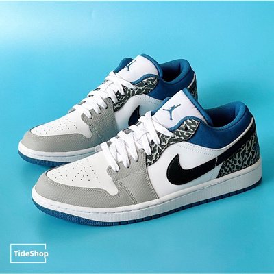 日本代購Nike Air Jordan 1 Low SE True Blue 白藍灰DM1199-140