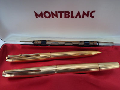 1970s MontBlanc 1246 18k/750 M 筆尖 1846 原子筆 9成新 盒單齊全