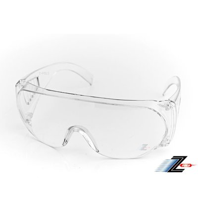 【Z-POLS】近視族可用！!舒適PC防爆抗UV400紫外線全透明防風防塵防飛沫眼鏡，實用超方便!Y1