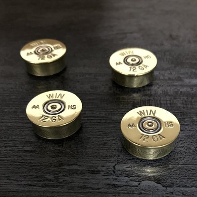 美國 Bullet - 12 Gauge 真實散彈槍子彈 強力磁鐵（4入組 / 黃銅）造型磁鐵 冰箱磁鐵 子彈磁鐵