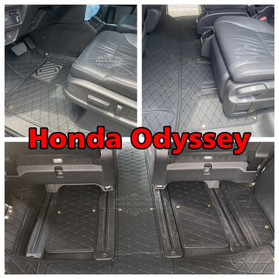 工廠直銷適用本田奧德塞 Honda Odyssey APEX Elite 專用包覆式汽車皮革腳墊 腳踏墊 隔水墊