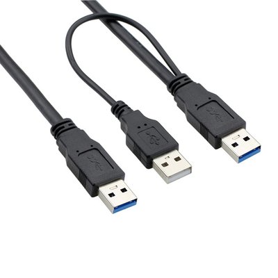 USB Y型線 移動硬碟線 USB3.0對雙USB公線 USB3.0外接硬碟線 USB外接設備線 U3-072-0.6M