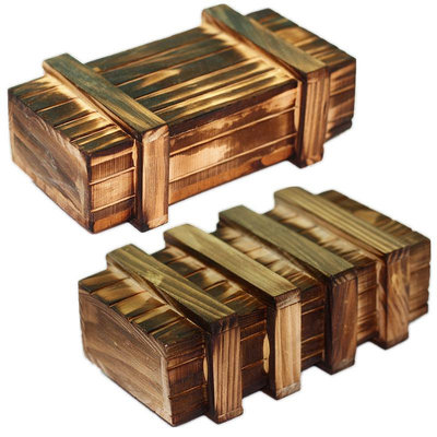 秘密的機關木盒子神秘禮物盒魯班鎖孔明鎖大號木制智力解鎖收納盒-四通百貨