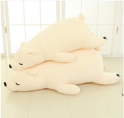 暢銷日本LIV HEART療癒北極熊公仔卡通可愛趴趴熊長抱枕毛絨玩具