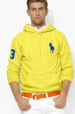 Ralph Lauren Polo Big Pony Beach Fleece Pullover Hoodie 黃色大馬