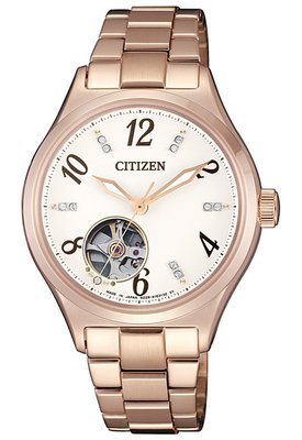 【分期0利率】星辰錶 CITIZEN 簍空 機械錶 34mm 全新原廠公司貨 PC1002-85A 時尚女錶
