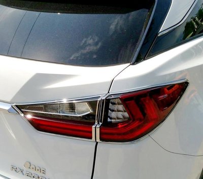 現貨熱銷-易車汽配 Lexus RX200t RX350 RX450h 2016~on 改裝鍍鉻銀 車燈框飾貼 後燈框