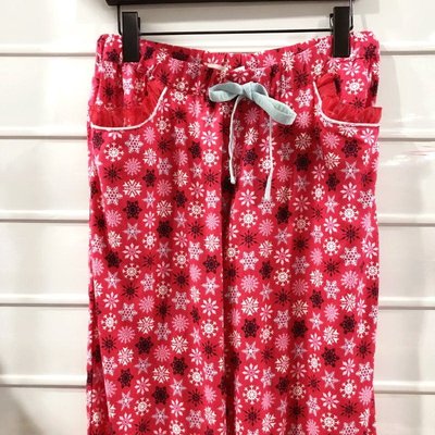 美國內睡衣專櫃 VS 維多利亞的秘密 長褲 睡褲 純棉 法蘭絨 天然透氣 聖誕紅色 S M L號
