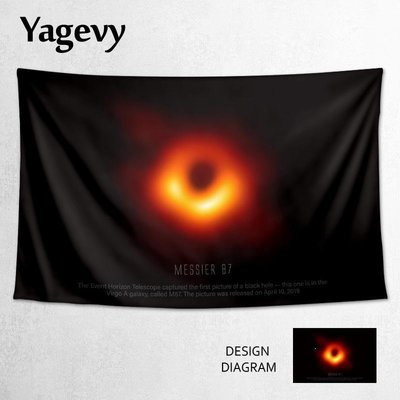 『699免運』Black Hole黑洞宇宙天體科幻周邊訂製裝飾海報背景布掛布墻布掛毯