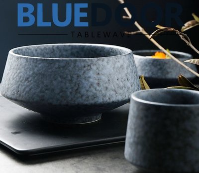BlueD_ 日式 青石碧玉缽 麵碗 湯麵碗 小菜碗 小料碗 沙拉碗 茶碗蒸 防滑厚底 粗曠陶瓷 廚房餐廳 日本 可微波