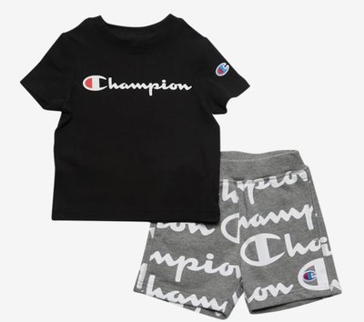 預購 美國帶回 正貨 Champion 寶寶 短袖運動風套裝 上衣+短褲