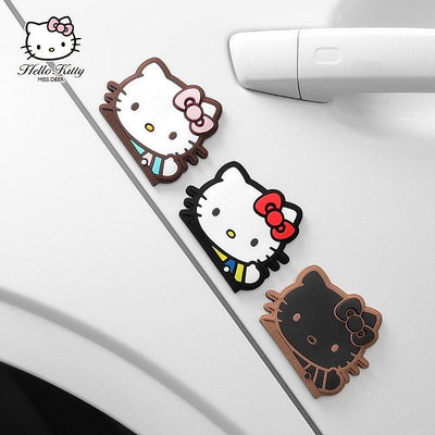 Hello Kitty 汽車車門防撞條 矽膠卡通防撞條 車用防撞貼 防刮防擦條 裝飾用品 汽車改裝-車公館