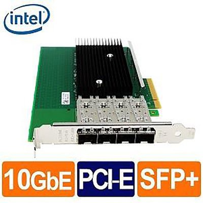 Intel X722-DA4FH 10G 四埠 光纖/Fiber 網路卡(Non-GBIC) 盒裝 乙太網路網路介面卡
