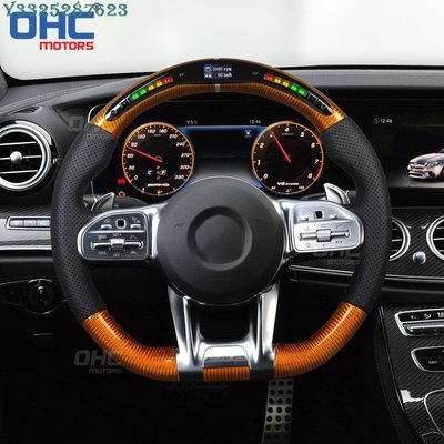 適用于賓士AMG GT GLA GLC CLA車型LED碳纖維加熱方向盤改裝賽車 Supar.Car /請議價