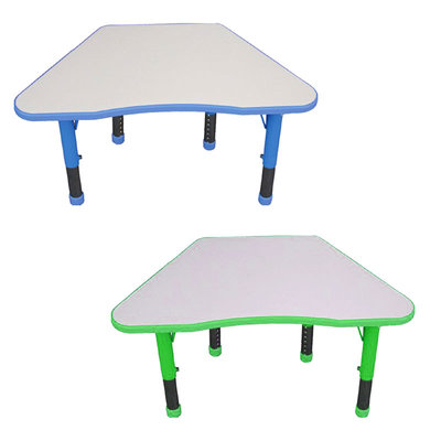 【娃娃國】台灣製 全年齡可調彩色梯形桌(兩色)不含椅.兒童傢俱.家具.課桌椅