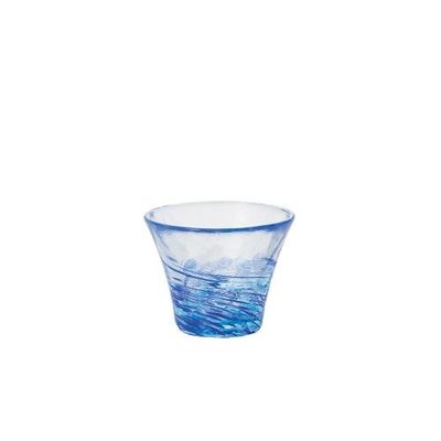 ☘小宅私物☘  日本 津輕 手作瀑布小酒杯 60ml 日本製 水杯 玻璃杯 清酒杯