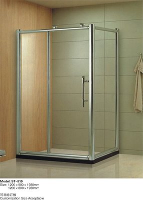 FUO衛浴:120X80公分  強化玻璃 乾濕分離淋浴房 (ST810) 特價預訂!