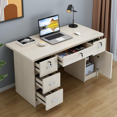辦公電腦桌椅組合單人辦公室簡約現代台式台式職員學生家用書桌