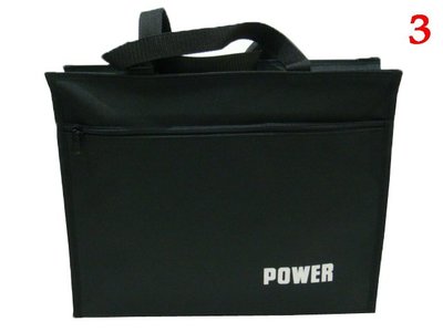 【菲歐娜】5452-3-(特價拍品)POWER 補習袋,A4資料袋,手提袋(黑) 台灣製作