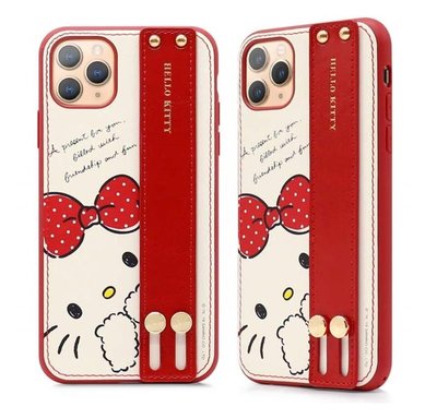 蘋果11系列GARMMA Hello Kitty 手掌帶燙金皮革保護套 害羞 iphone11pro max i11