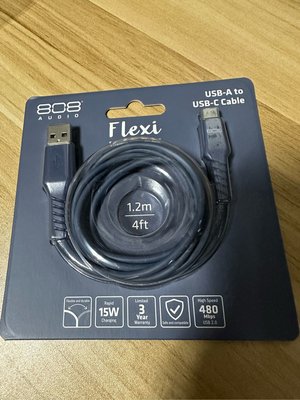 【全新】【 808 Audio 】 FLEXI系列Micro USB 快速充電線 （USB-A to C)