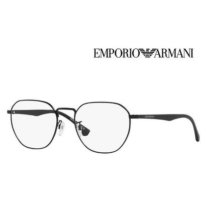 【原廠公司貨】EMPORIO ARMANI 亞曼尼 時尚複合輕量光學眼鏡 EA1128D 3001 霧黑