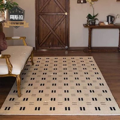 北歐法式復古客廳地毯 臥室茶幾家用地墊 ins風寶格麗床邊毯 簡約 客製化地毯 家庭裝飾#哥斯拉之家#