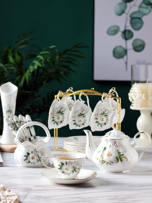 歐式茶具套裝高檔咖啡杯現代西式紅茶茶杯輕奢家用陶瓷法式下午茶~特價