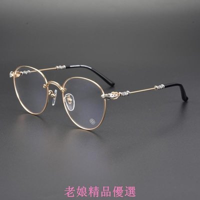 日本手造正品克羅心眼鏡框架 純鈦復古圓框近視眼鏡 張翰明星同款