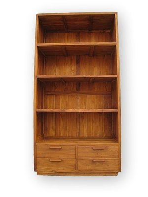 幸福家實木傢俱 全柚木開放式書櫃, 書架,收納置物櫃,四抽, (BC0507)