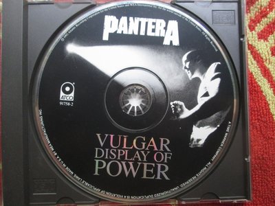 CD( 裸片片況佳) Pantera-Vulgar Display Of Power專輯,收錄Mouth For War