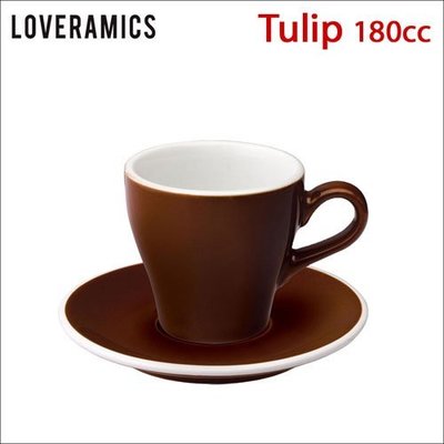 Tiamo咖啡生活館【HG0763 BW】Loveramics Tulip 愛陶樂咖啡杯盤組 180cc 咖啡色