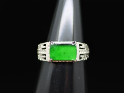 《瓜地馬拉翡翠專區》《戒指》正品A貨 天然翡翠 滿綠馬鞍 戒子 戒指 #13