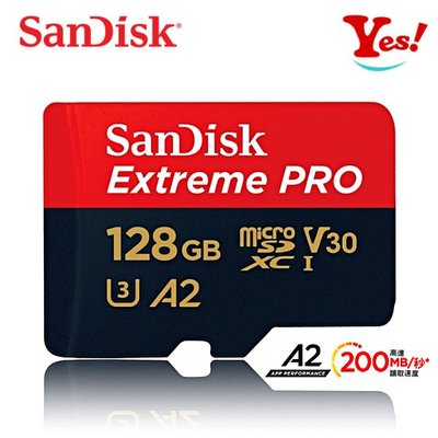 【Yes！公司貨】SanDisk Extreme PRO 200MB A2 microSD 128G 128GB 記憶卡