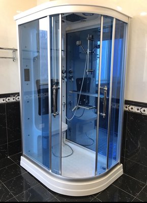 FUO衛浴: 整體式  118X90公分  強化玻璃 乾濕分離淋浴間 含蒸汽功能 (ST010) 預訂中!