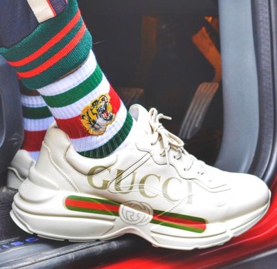 【Cheers】Gucci Rhyton 經典 腰帶 Logo 扣環 球鞋 真皮 增高 老爹鞋 男鞋 女鞋 時尚