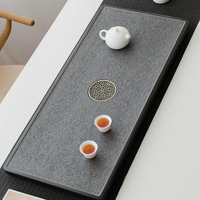 茶盤天然烏金石茶盤套裝桌面茶臺嵌入辦公室家用簡約天然石頭