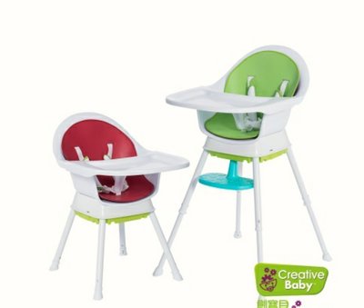 ☘ 板橋統一婦幼百貨 美國 Creative Baby 創寶貝三合一成長型餐椅