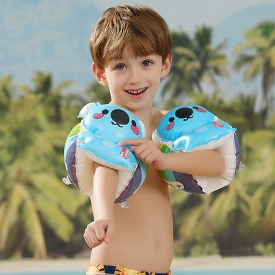 解憂雜貨鋪 加厚兒童游泳手臂圈小孩初學游泳裝備充氣圈寶寶玩水浮袖水袖