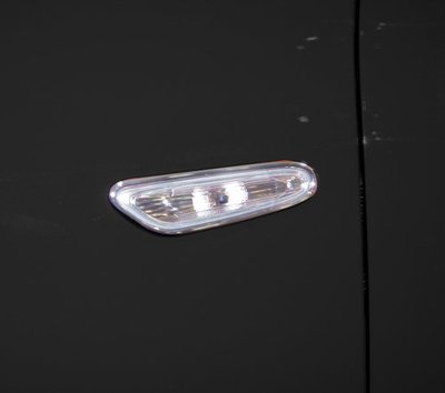 圓夢工廠 BMW 3 E90 05~08  320 323 325 328 330 335 改裝鍍鉻銀側燈框 方向燈框貼
