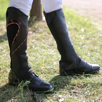 促銷打折 騎馬護腿牛皮馬術護腿馬術裝備進口騎士護腿有彈力