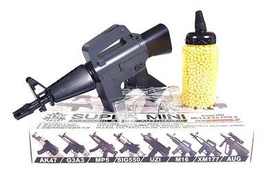 【BCS挖寶迎好年】UHC(601) MINI M16 小朋友Q版電動槍，BB槍 套裝版-FSES601A