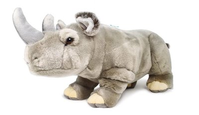 歐洲進口 好品質 限量品 可愛犀牛野生動物娃娃絨毛毛絨抱枕旅行玩偶裝飾品擺設品送禮禮品