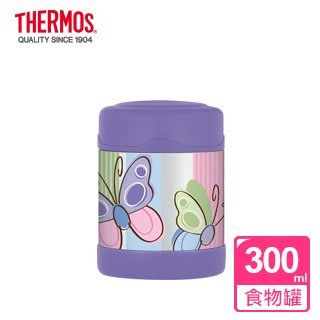 【THERMOS 膳魔師】蝴蝶篇 不鏽鋼真空食物罐 0.3L(F3001OW6)