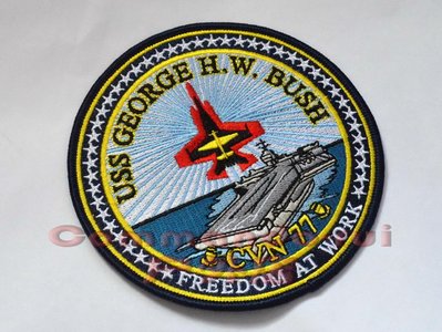 美國NAVY 布什號航空母艦/USS GEORGE H.W. BUSH CVN-77 徽章