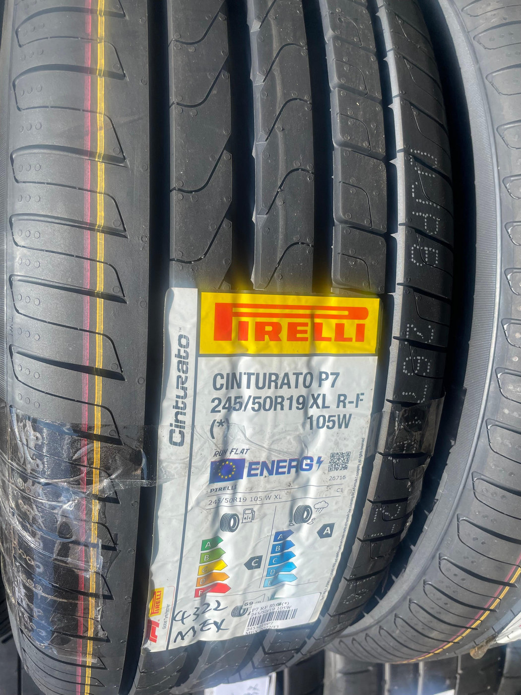 百世霸定位pirelli 倍耐力p7 c2 輪胎245/50/19 RF 失壓續跑胎7800/完工