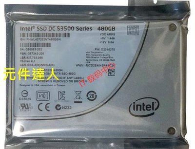 全新INTEL S3500 480G SSD SATA 企業級固態硬碟 SSDSC2BB480G4