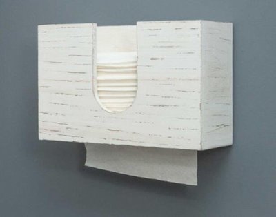 15019A 歐洲進口 限量品 木質擦手巾面紙盒浴室廚房紙巾盒衛生紙牆壁上面紙收納掛 復古白色紙巾收納架家飾