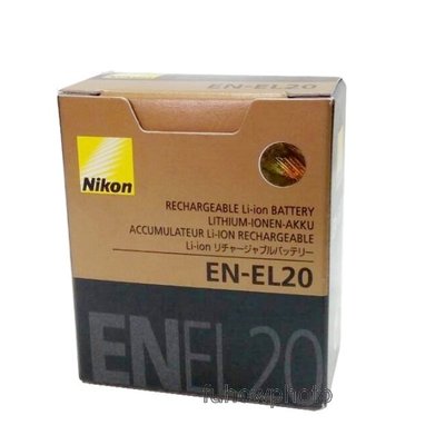 [富豪相機]NIKON EN-EL20原廠電池ENEL20原廠盒裝~Nikon1 J1、V3.P1000