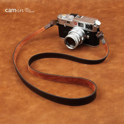 現貨 cam-in真皮單反數碼相機背帶 適用徠卡微單牛皮肩帶圓孔型cam2631